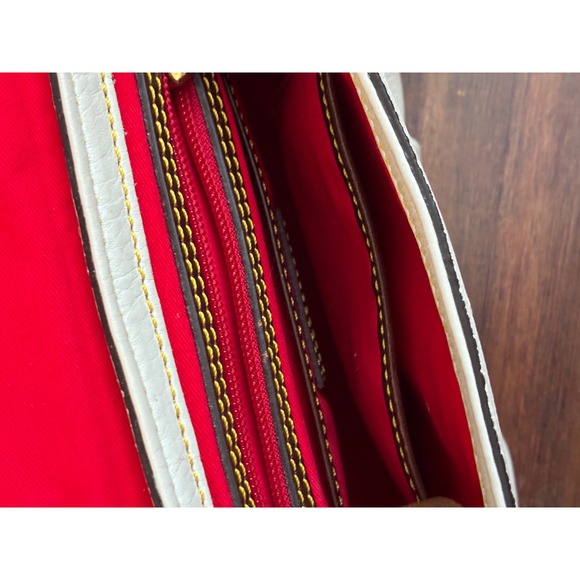 Dooney Bourke Cream Pebble Leather Lock Crossbody Bag - Picture 10 of 16